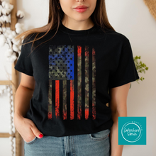Load image into Gallery viewer, Red/Blue Camo Flag