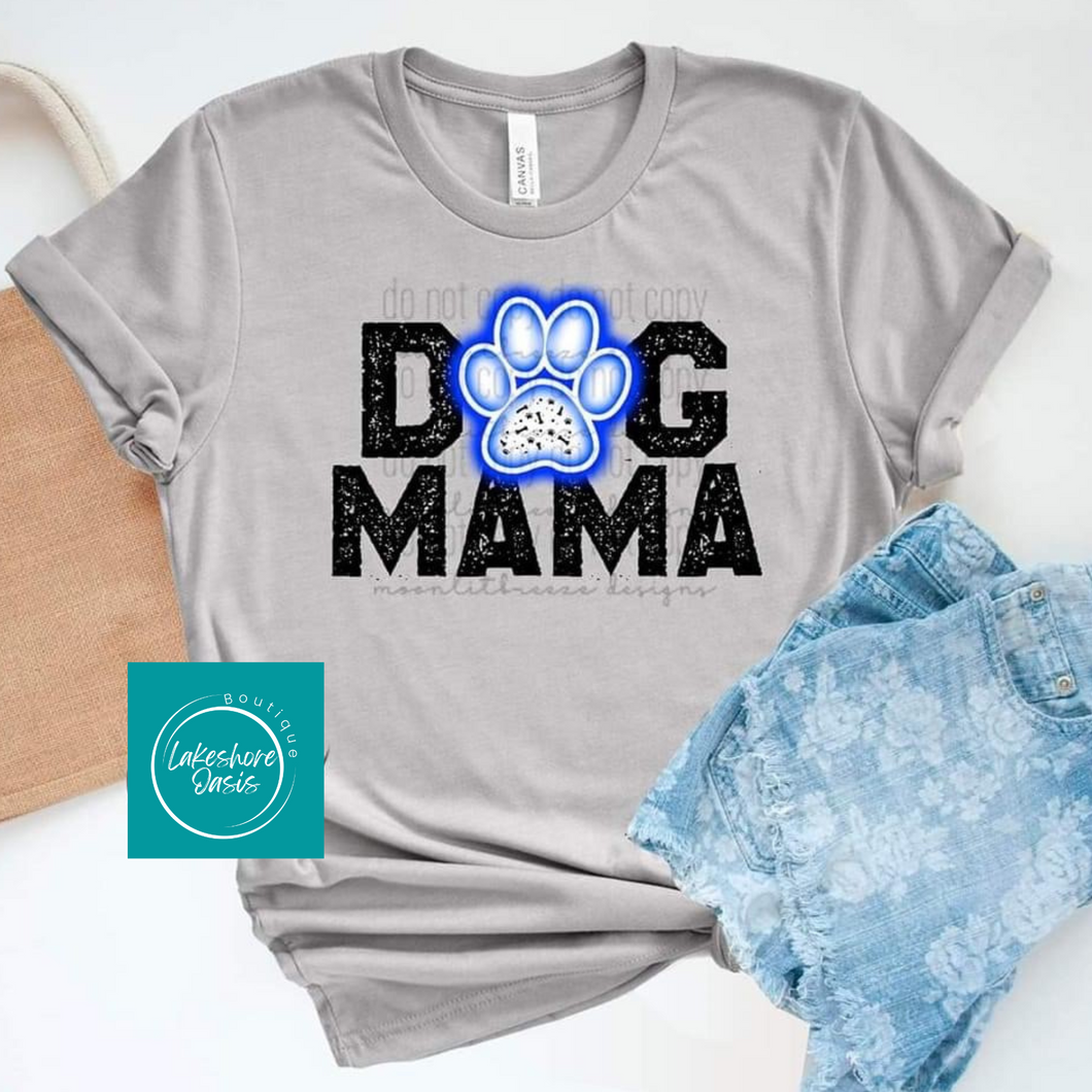 Dog Mama Blue Paw